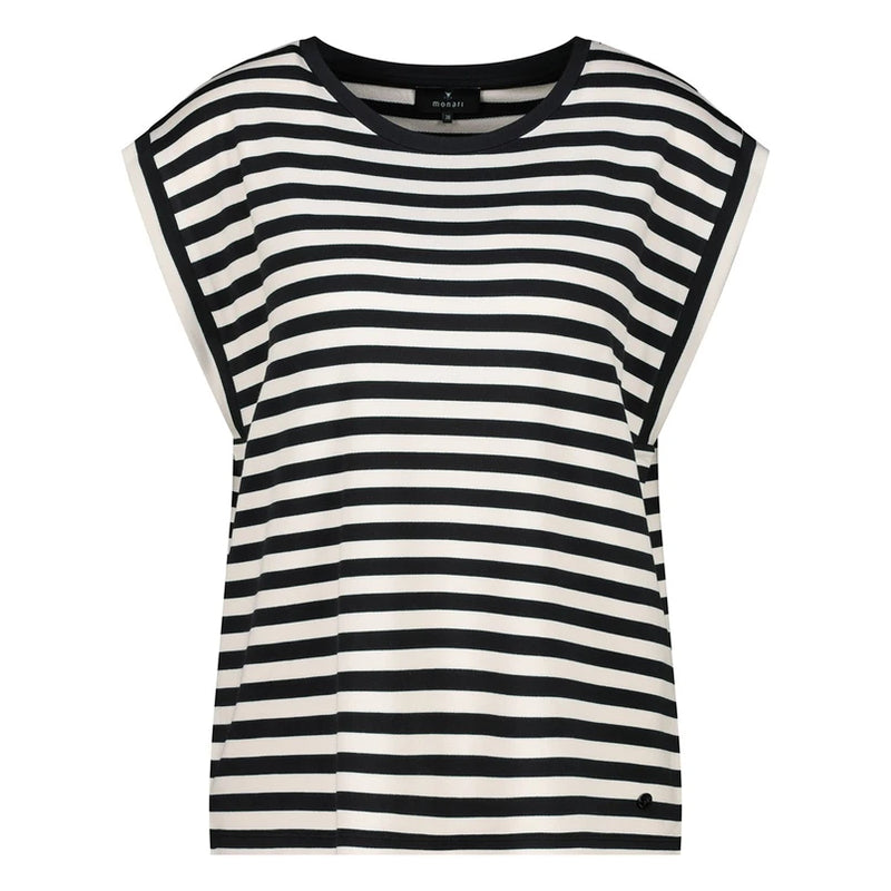 Olivia Stripe Top - Black Stripe