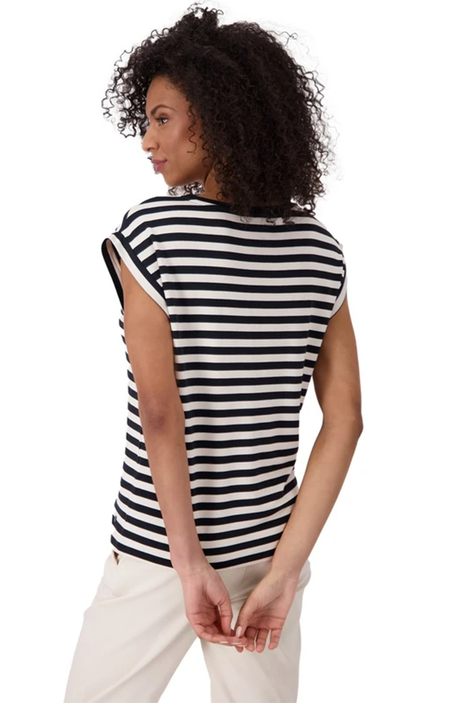 Olivia Stripe Top - Black Stripe