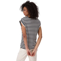 Olivia Stripe Top - Black Stripe