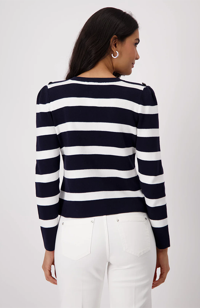 Jacket Cardigan Stripes - Deep Ocean