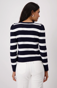Jacket Cardigan Stripes - Deep Ocean