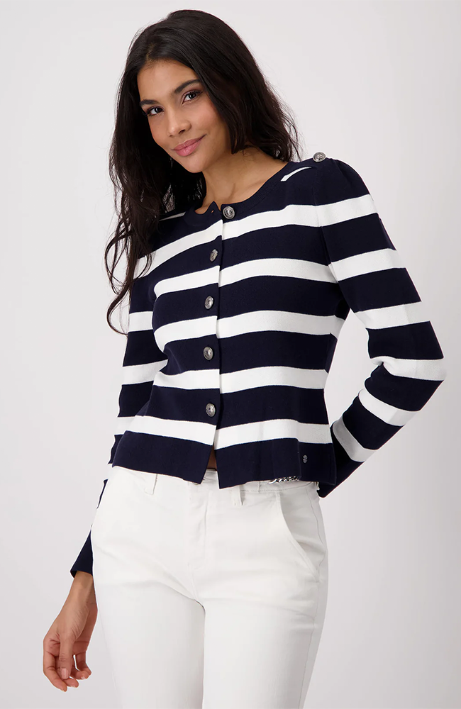 Jacket Cardigan Stripes - Deep Ocean