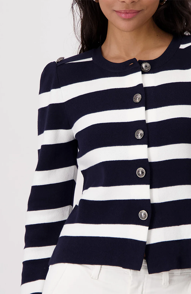 Jacket Cardigan Stripes - Deep Ocean