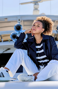 Jacket Cardigan Stripes - Deep Ocean