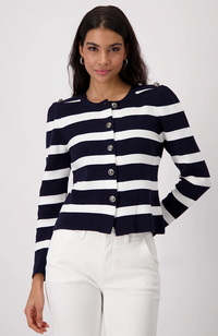 Jacket Cardigan Stripes - Deep Ocean