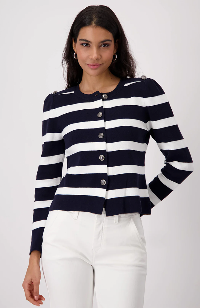Jacket Cardigan Stripes - Deep Ocean
