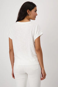 T-Shirt Sequins Parrot - Off White