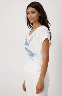 T-Shirt Sequins Parrot - Off White