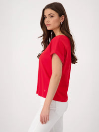 R/N T-Shirt Basic Pima Plain - Red