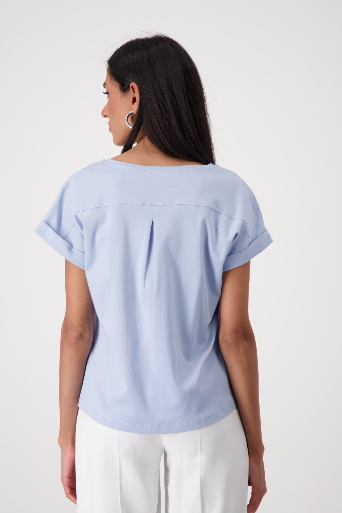 R/N T-Shirt Basic Pima Plain - Blue Sky
