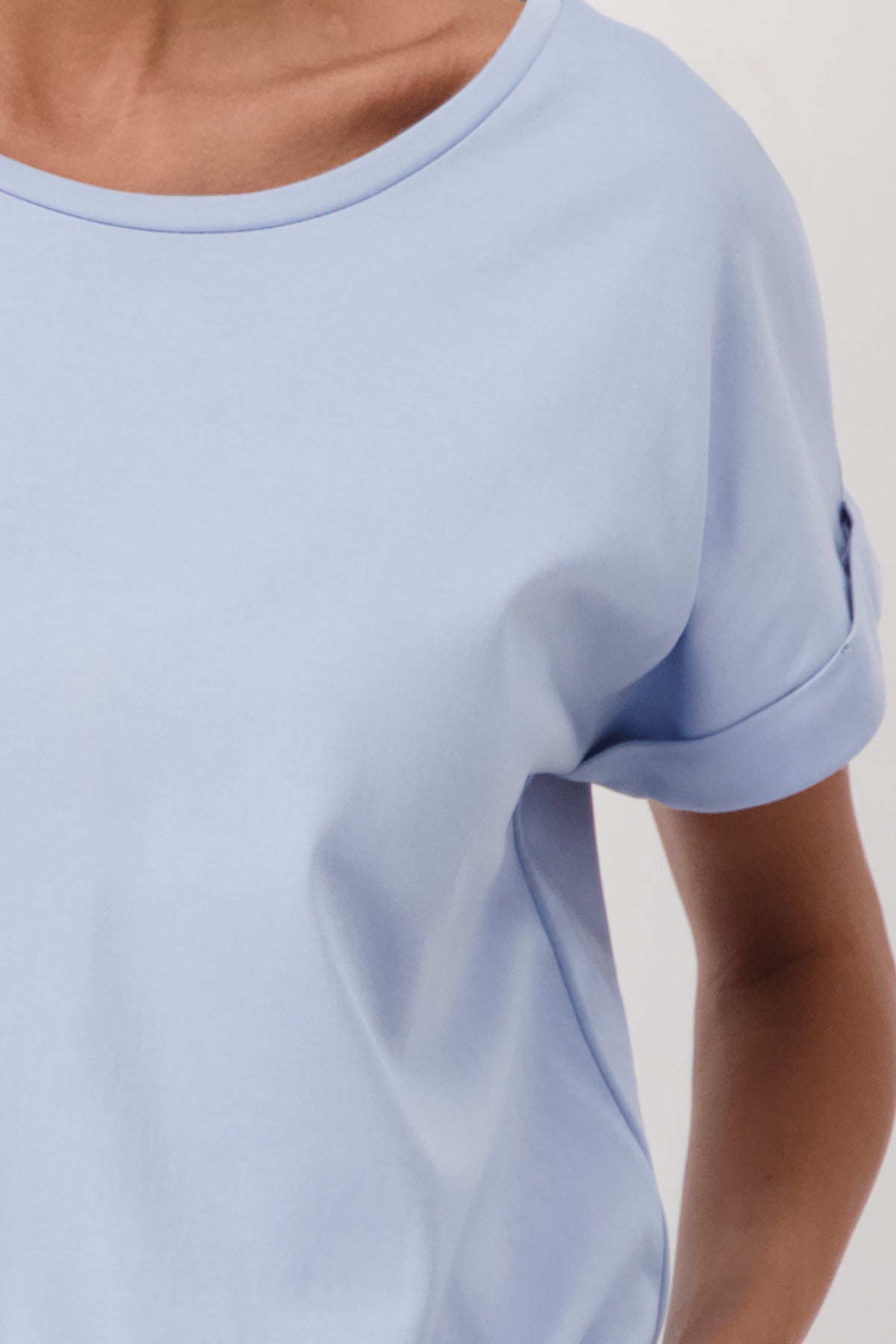 R/N T-Shirt Basic Pima Plain - Blue Sky