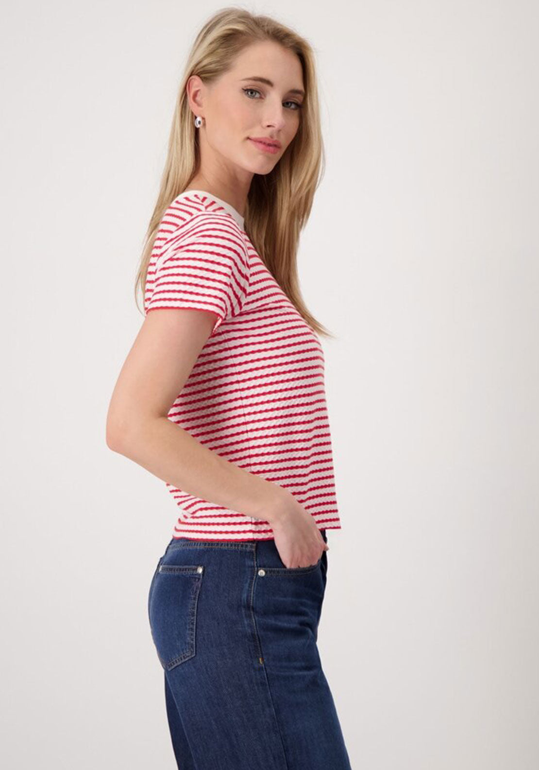 R/N T-Shirt Basic Structure - Red Stripe