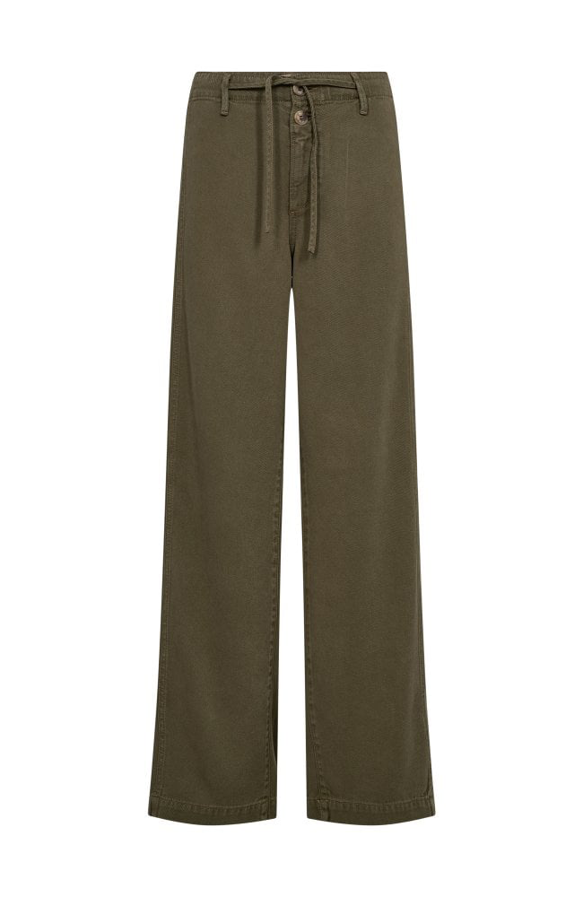 Emilia Elastic Pant - Olive Night