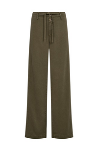 Emilia Elastic Pant - Olive Night