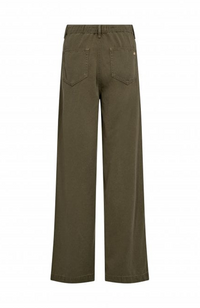 Emilia Elastic Pant - Olive Night