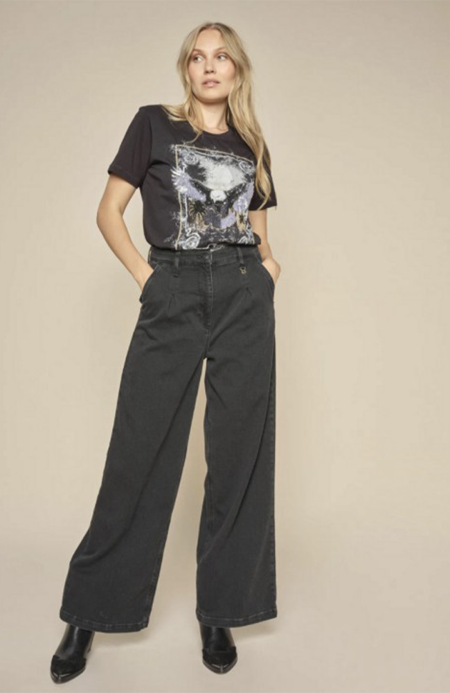 Gobi Pleat Jeans - Black