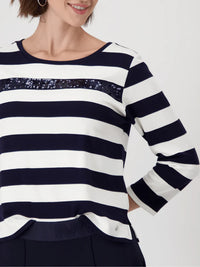 Basic Shirt Striped Jewelry - Deep Ocean