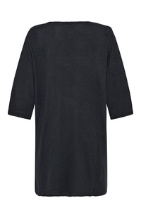 Piemonte Long Cardigan - Black