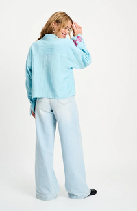 Blue Sequins Blouse - Urban Flora