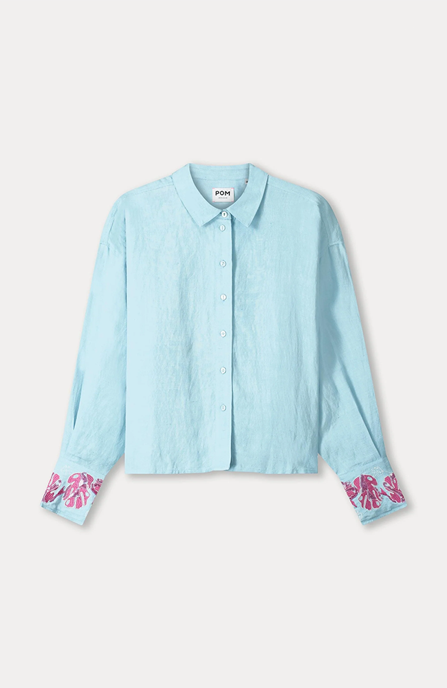 Blue Sequins Blouse - Urban Flora
