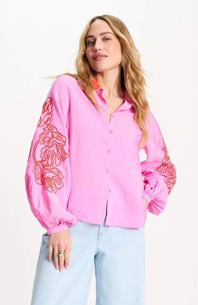 Sequins Blouse - Cheering Pink