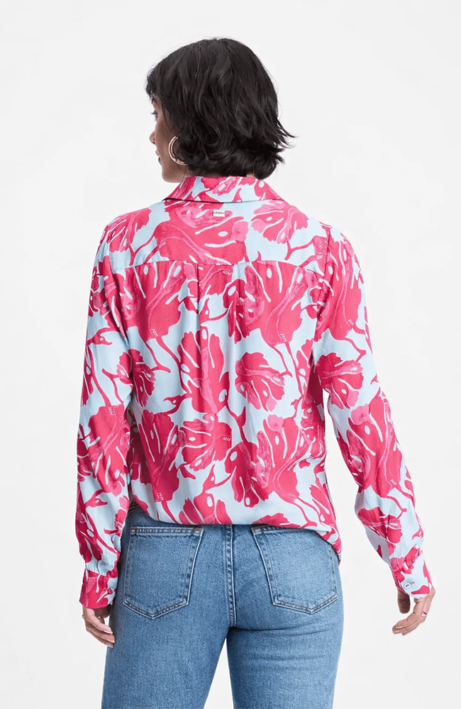 Mila Blouse - Urban Flora Blue