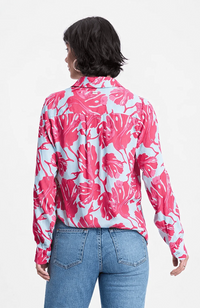 Mila Blouse - Urban Flora Blue