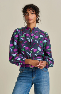 Featherfest Blouse - Blue