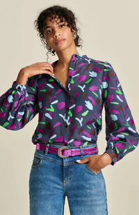 Featherfest Blouse - Blue