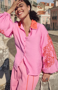Sequins Blouse - Cheering Pink