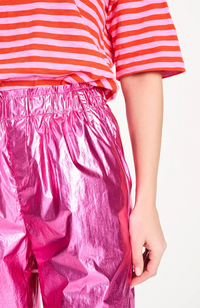 Metallic Pants - Bright Rose