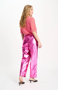 Metallic Pants - Bright Rose