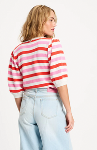 Striped Pullover - Pink Orange