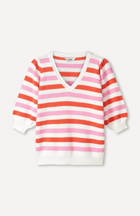 Striped Pullover - Pink Orange