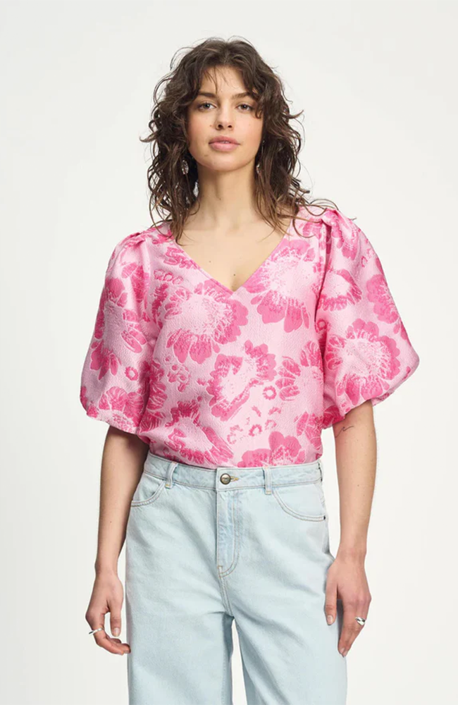 Top - Floral Jac Raspberry