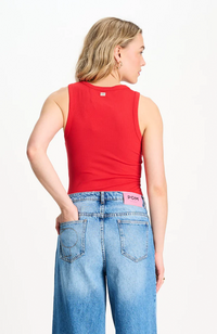 Rib Tanktop - Bloom Red