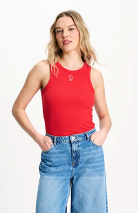 Rib Tanktop - Bloom Red
