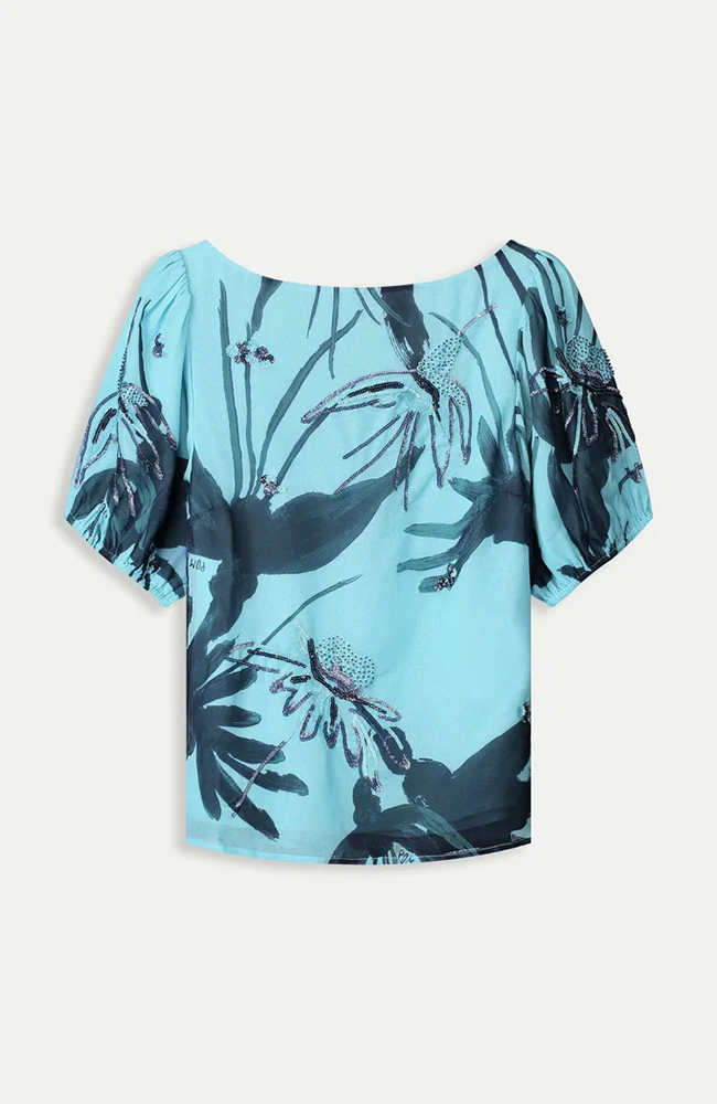 Sequins Top - Artisan Blue