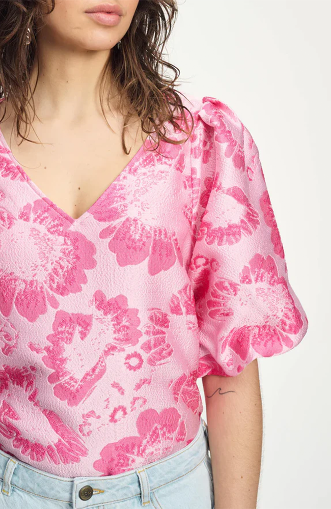 Top - Floral Jac Raspberry