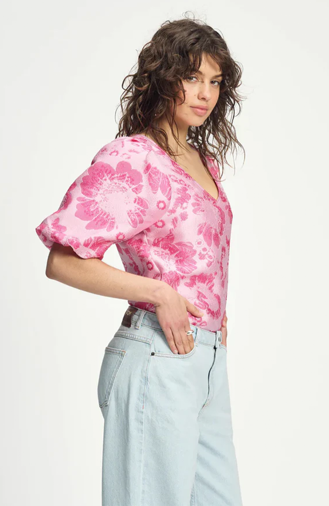 Top - Floral Jac Raspberry