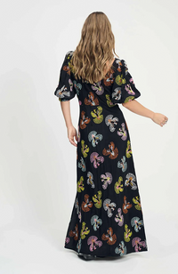 Embroidery Sky Black Dress - Black