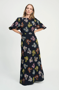 Embroidery Sky Black Dress - Black