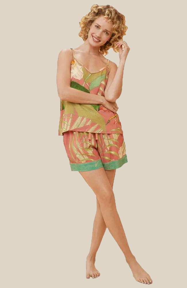 Delicate Tropics Cami Pyjama Set - Petal