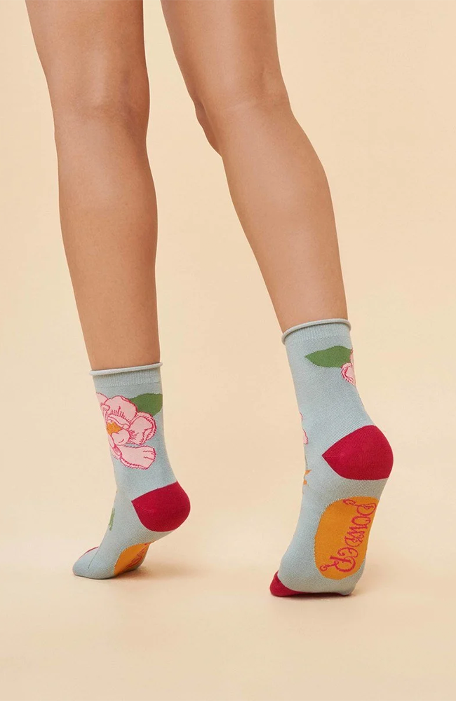 Ankle Socks – Tropical Flora/Ice
