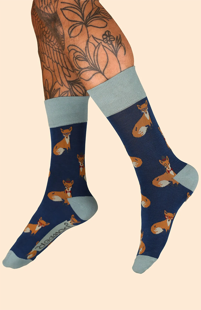 Men's Esteemed Foxes Socks - Blue