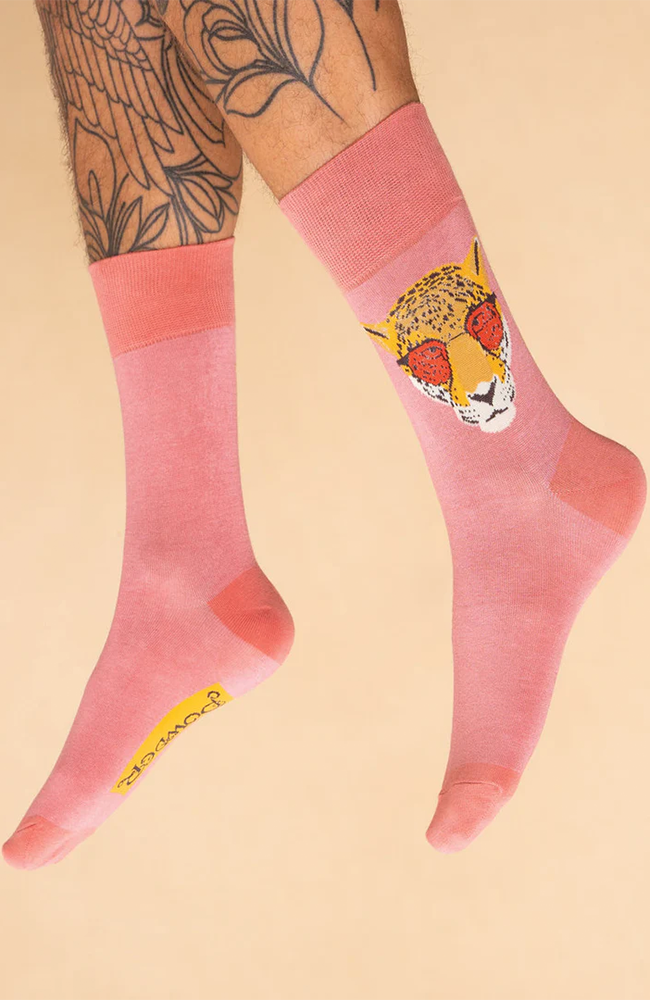 Shady Jaguar Men's Socks - Petal