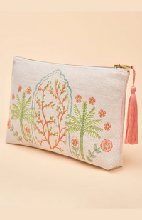 Jute Zip Pouch – Paradise Palms