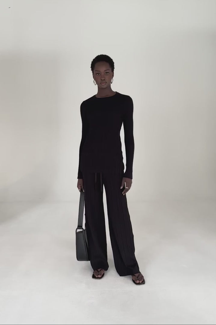 Roberta Knit Top - Black