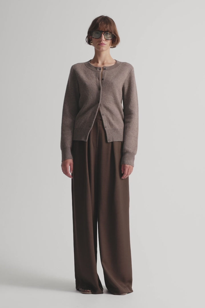 Saschia Knit Cardigan - Chocolate