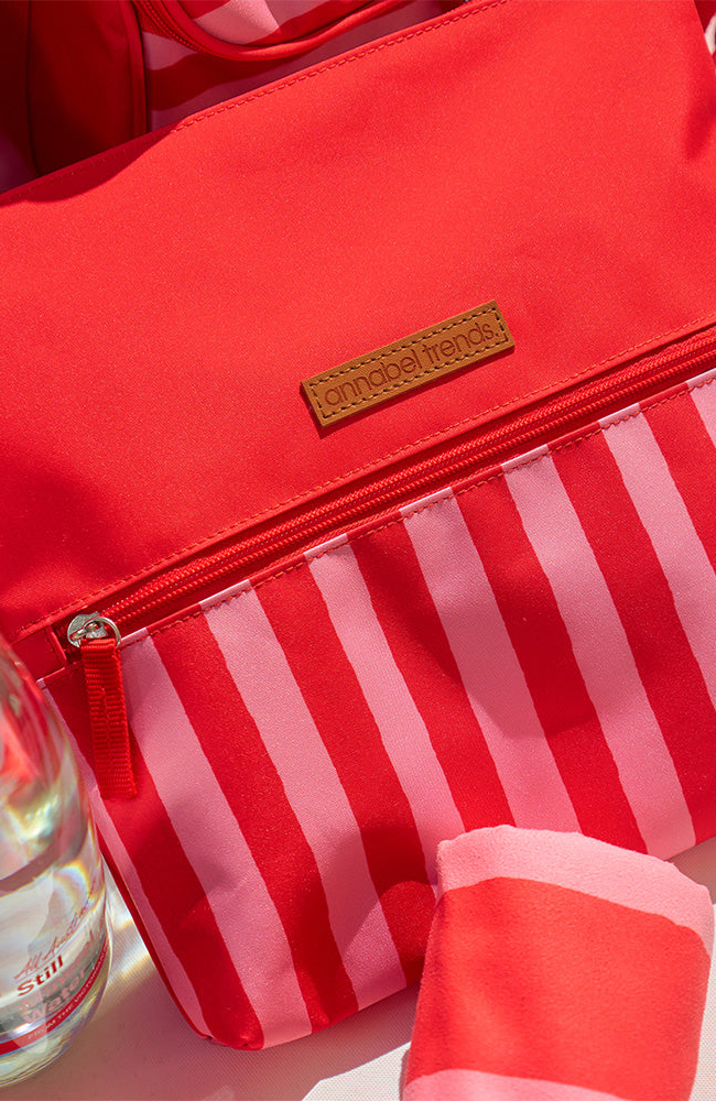 Beach Pouch - Red Stripe